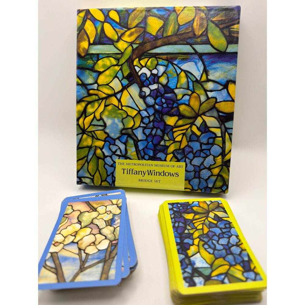 Metropolitan Museum of Art Tiffany Windows Bridge Set 2 Decks Playing Cards MET